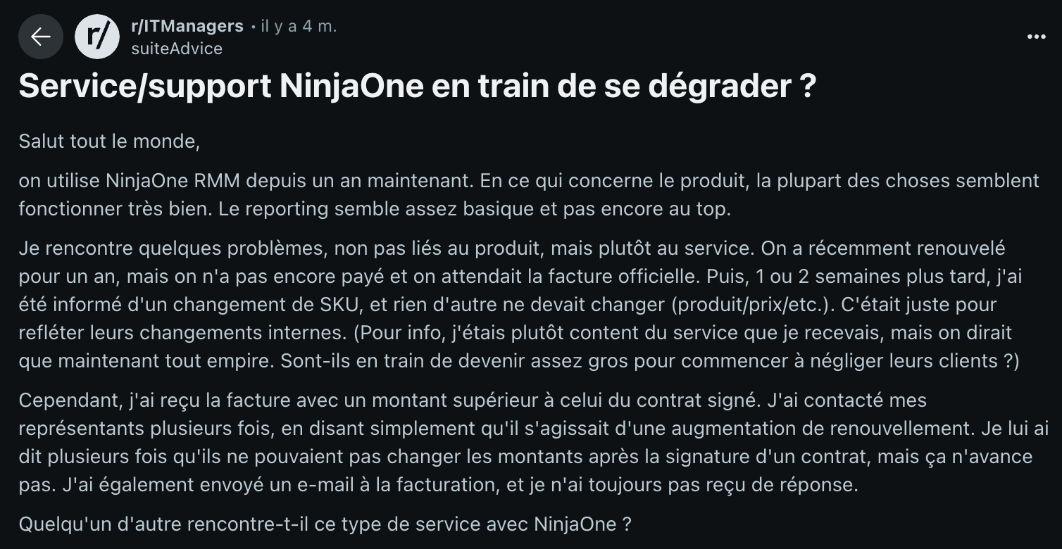 11 meilleures alternatives de NinjaOne pour les équipes IT en 2026