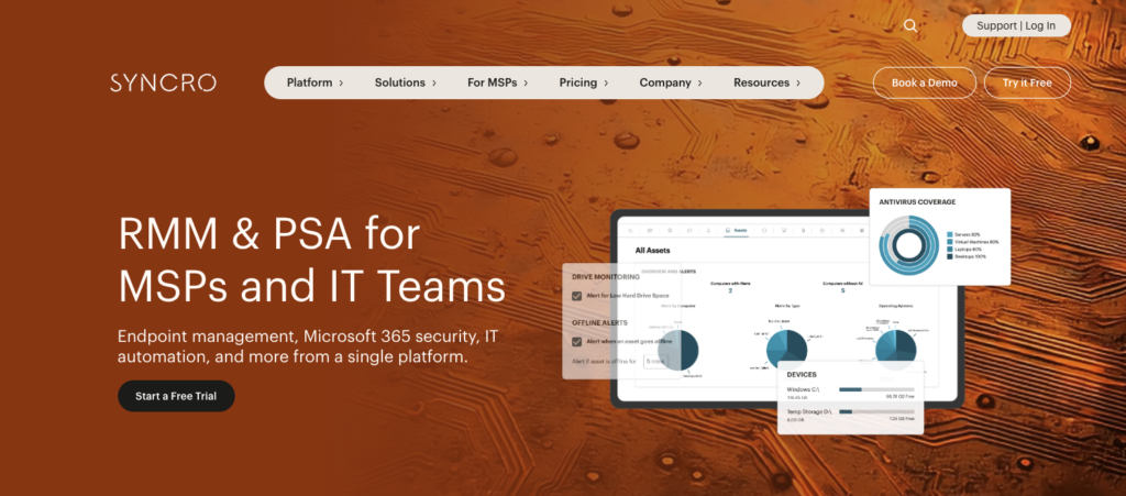 syncro homepage
