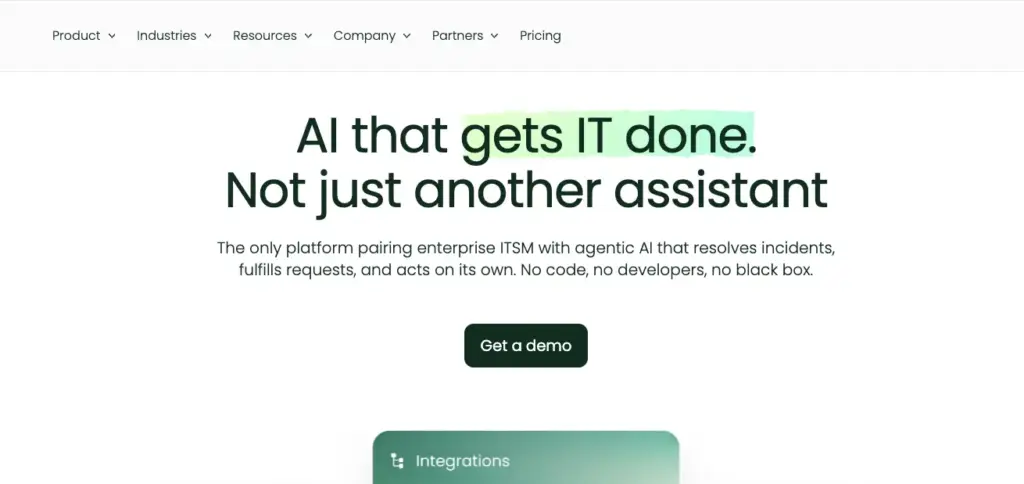 SysAid Homepage screenshot