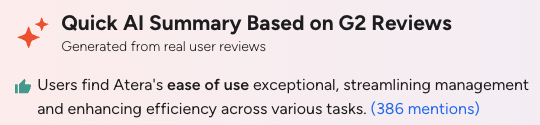 atera g2 ai summary