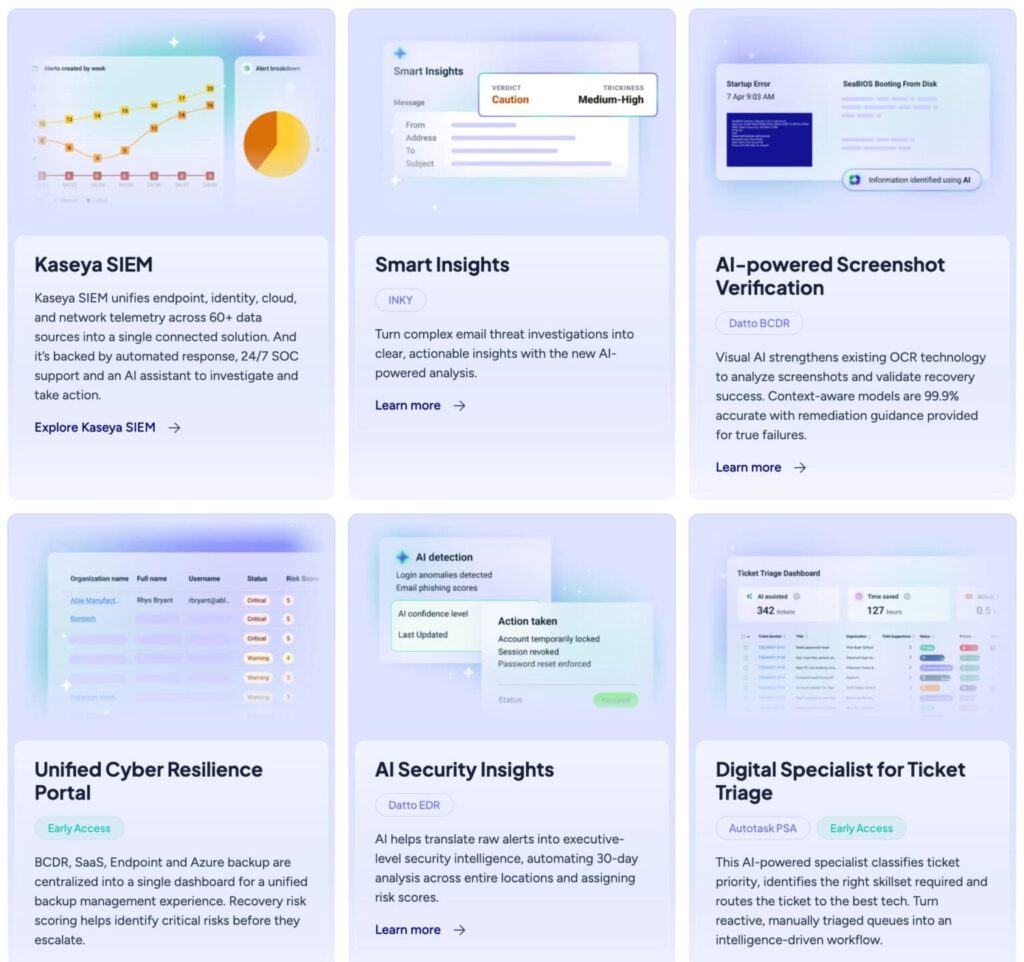 kaseya ai features