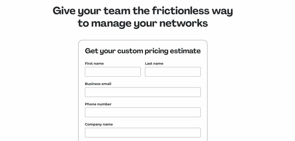 Screenshot of Auvik's custom pricing estimate.