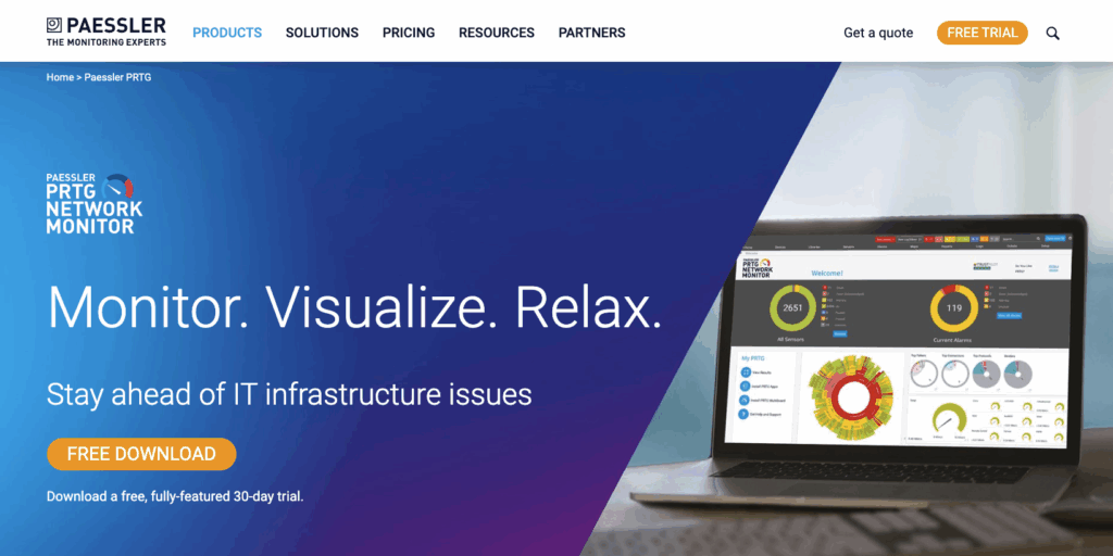 Screenshot of Paessler PRTG