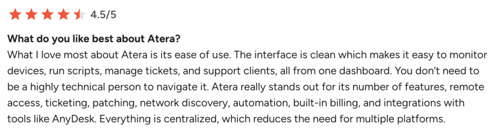 Review via G2