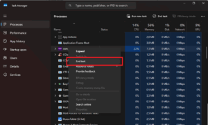 How to kill a process in Windows
