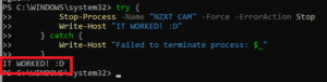 How to kill a process in Windows