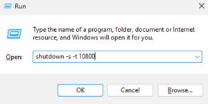 How to set a shutdown timer in Windows 11