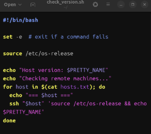 Script for multiple hosts
