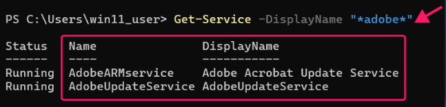 PowerShell Command to get display name