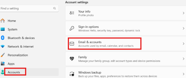 Email & Accounts