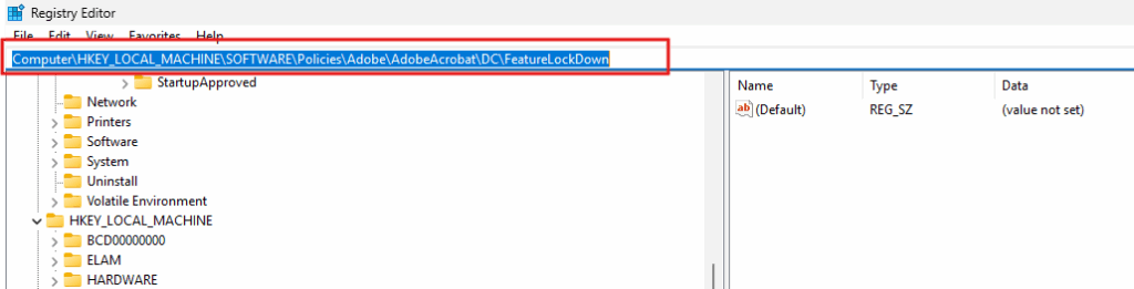 Navigate to Registry Path