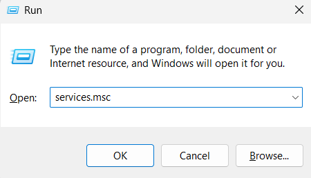 Shortcut for Windows Services