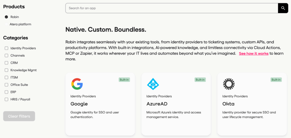 atera 2026 integrations