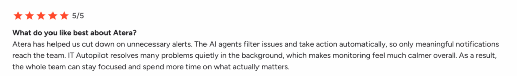 G2 user commented on Robin’s capabilities