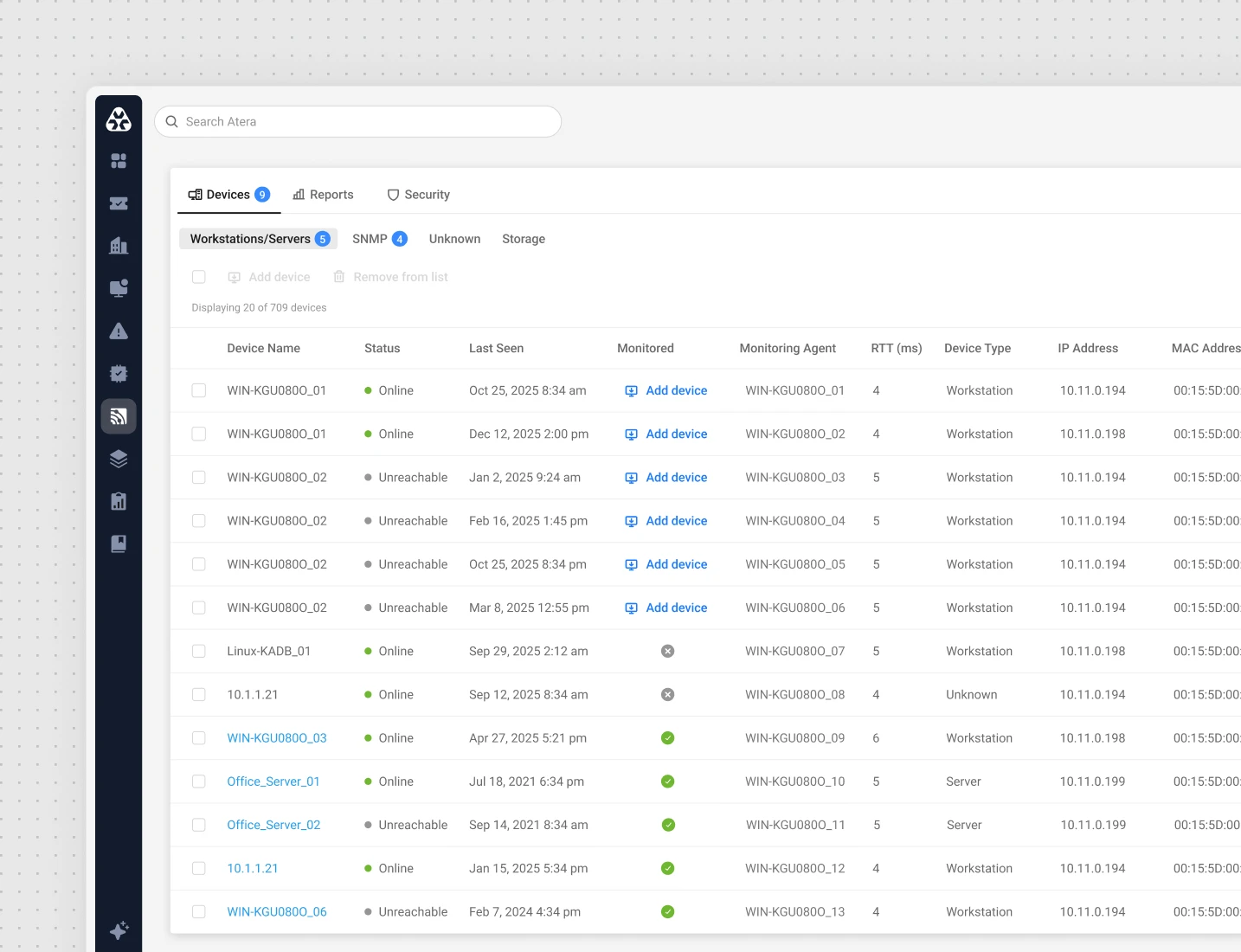 Network Discovery - Atera