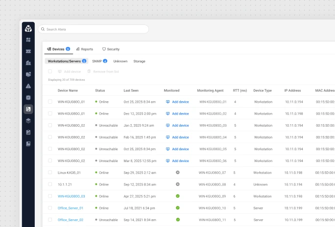 Network Discovery - Atera