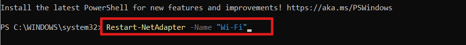restart a specific adapter
