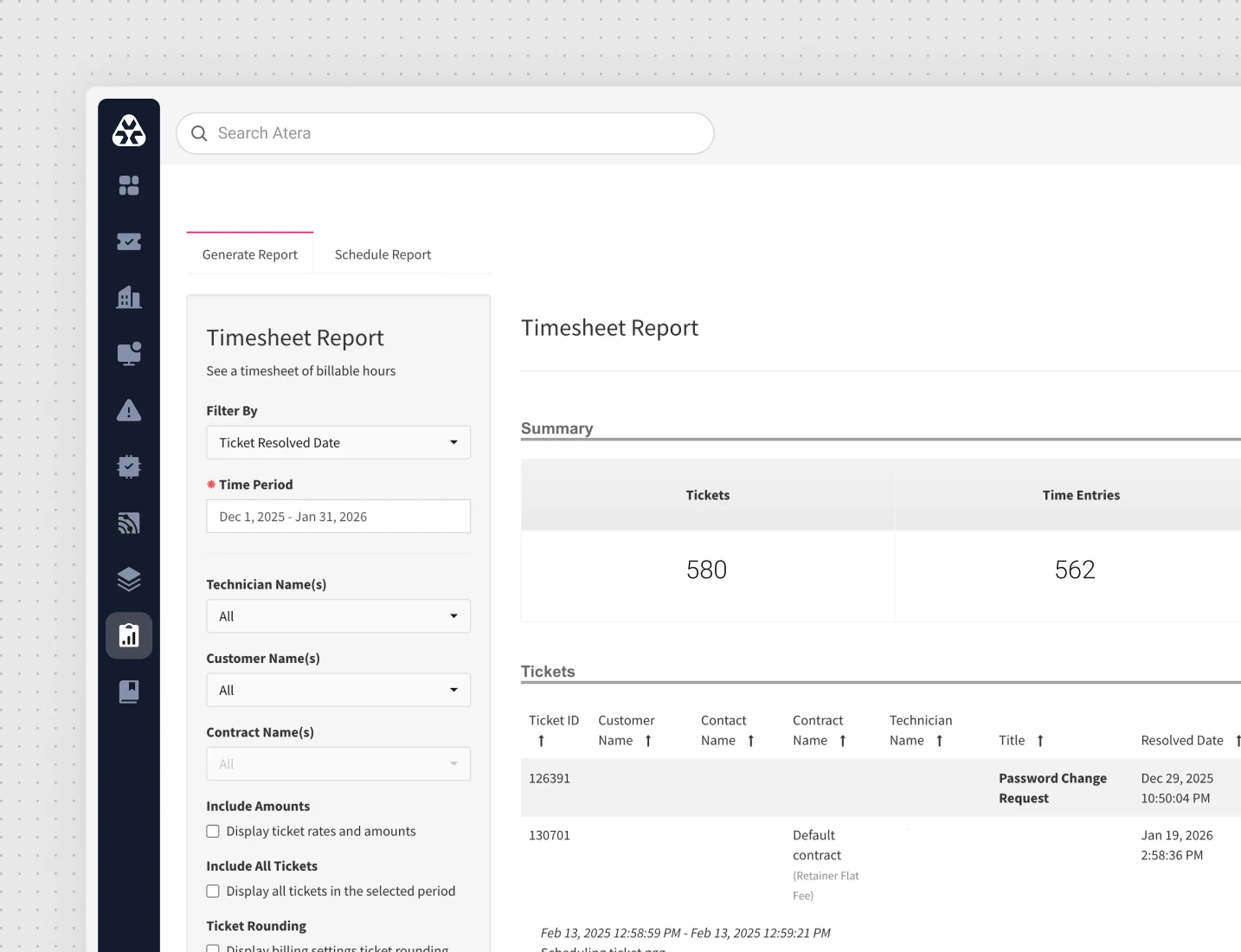 Analytical Reports - Atera