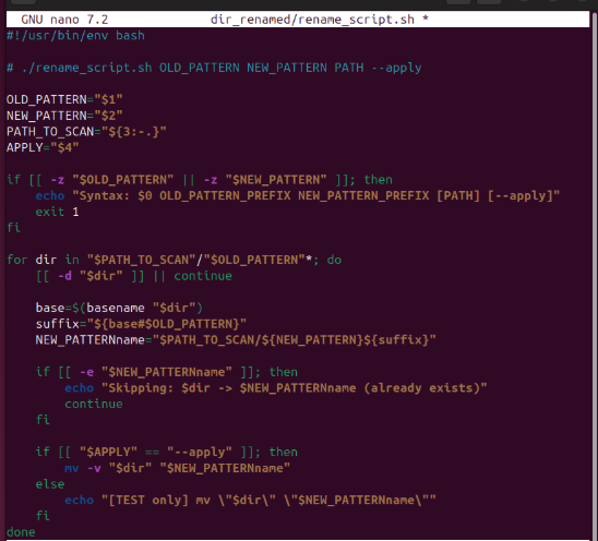 Bash script