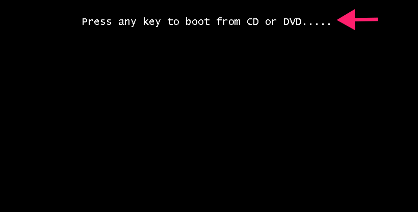 Boot from CD or DVD