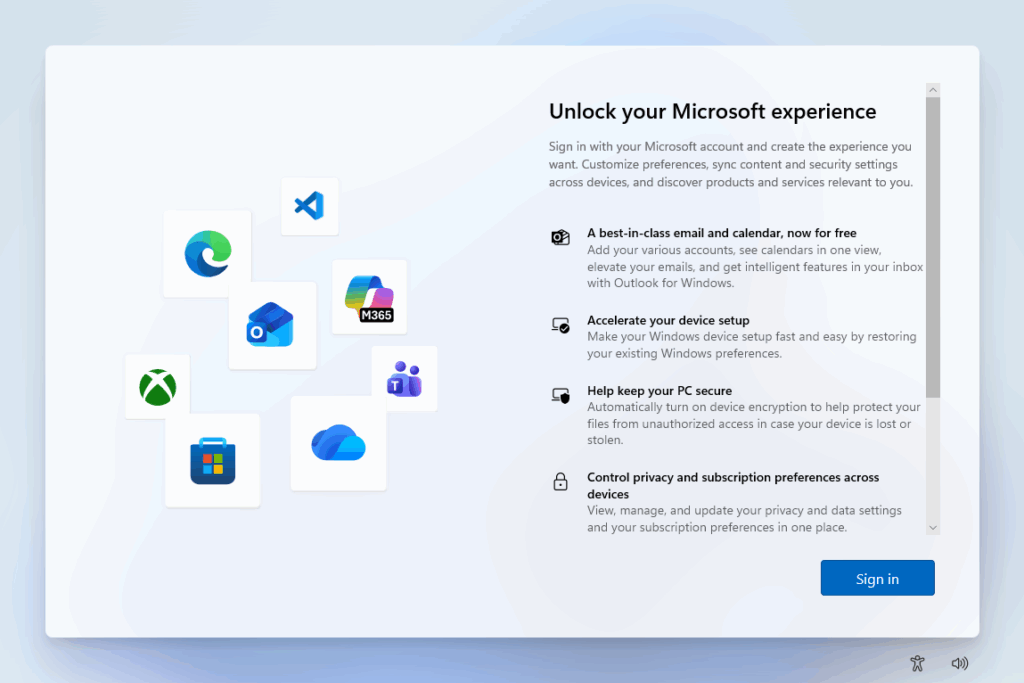 Bypass Microsoft account requirements