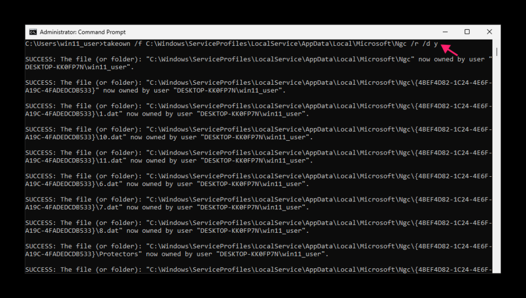 Command prompt: NGC