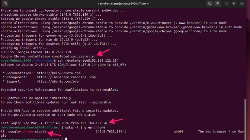 Confirm the installation