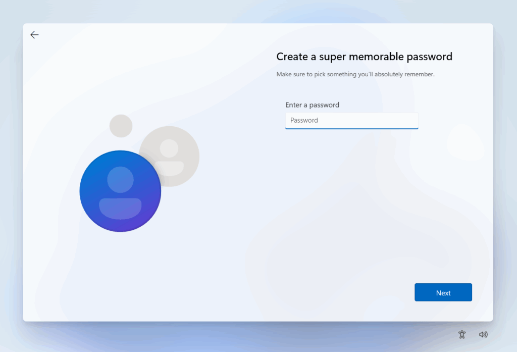 Create Windows 11 password