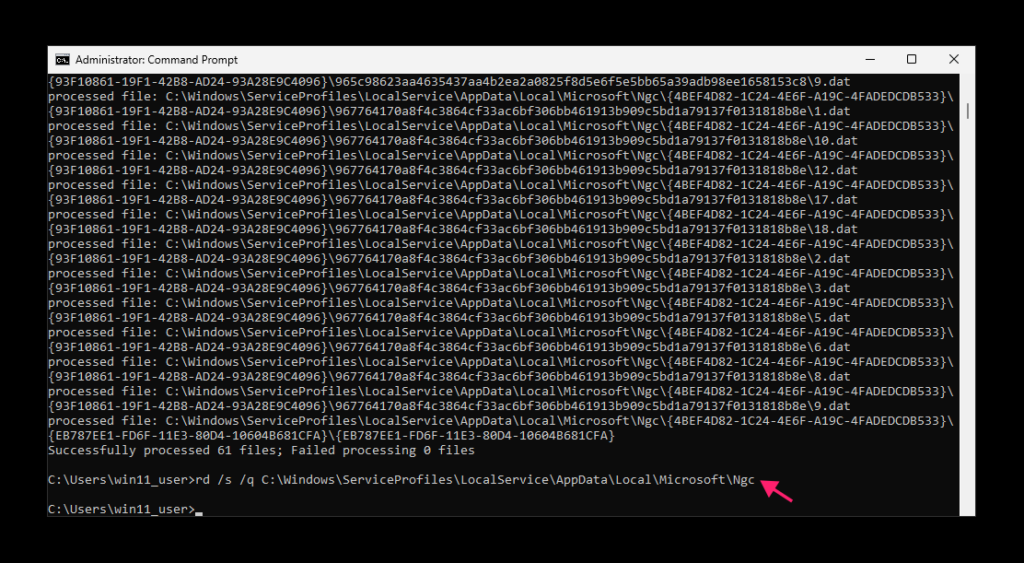 Delete NGC contents through CMD