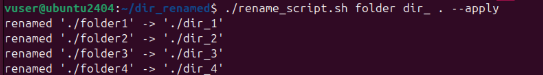 Finalize the rename Linux Script
