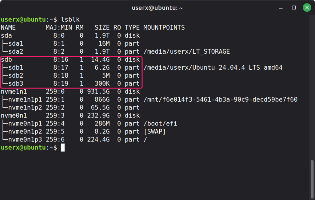 Identify USB drive in Linux