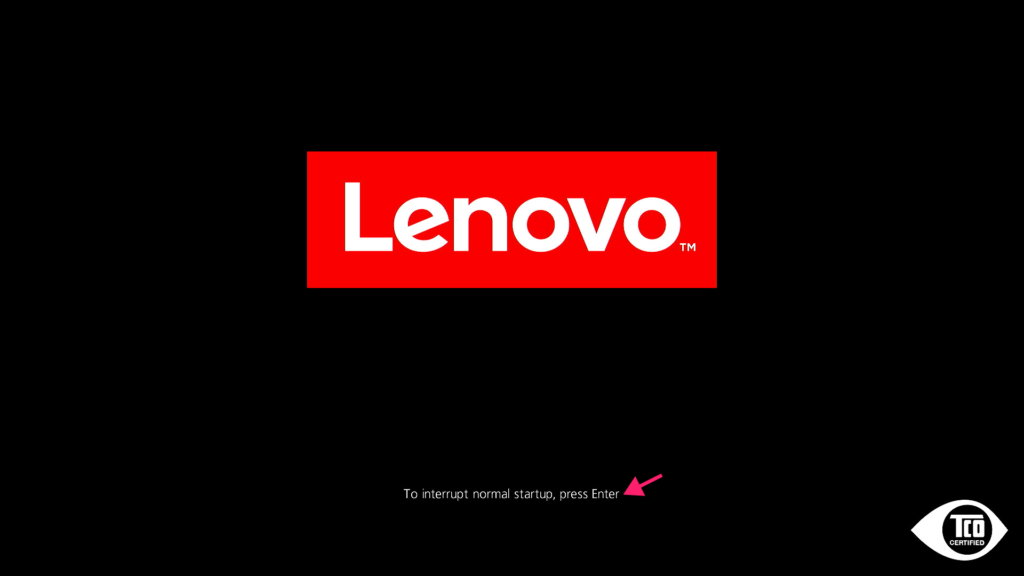 Lenovo startup screen