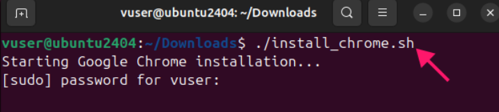 Make the script executable