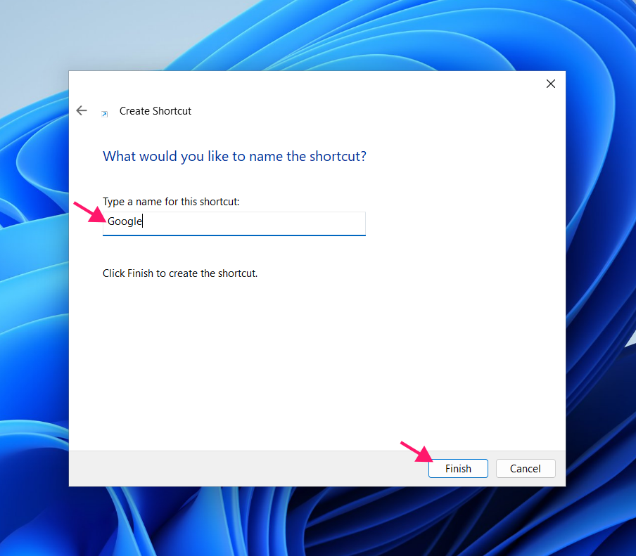 Name shortcut in Firefox