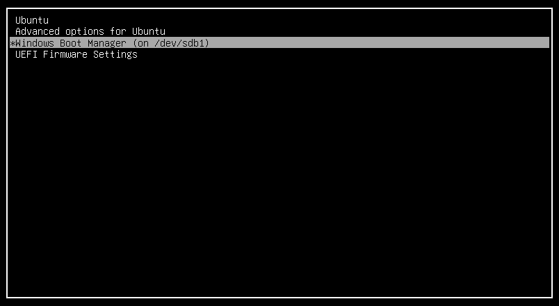 New boot menu