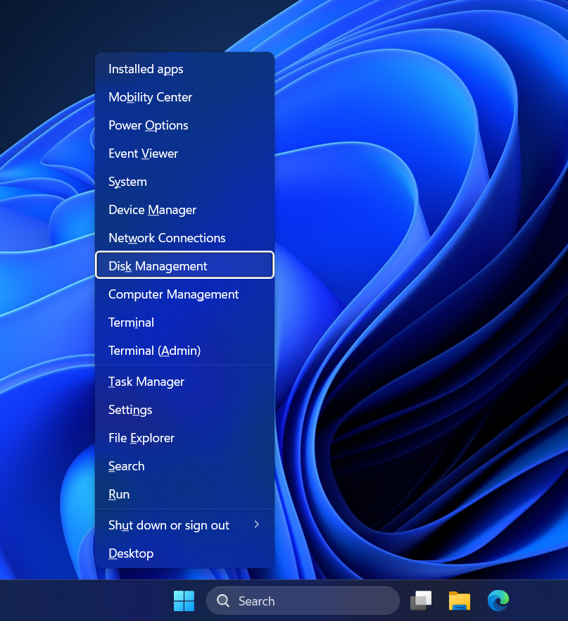 Open Disk Management