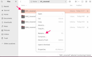 How to rename a directory in Linux