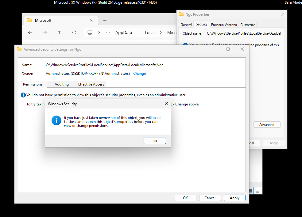 Replace owner on subcontainers and objects 3