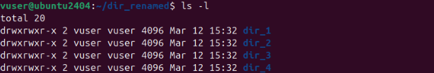 See the current names in directory