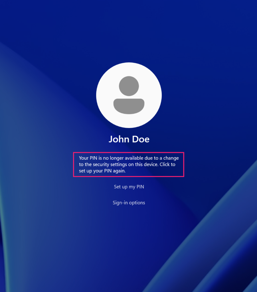 Set up PIN on sign-in screen