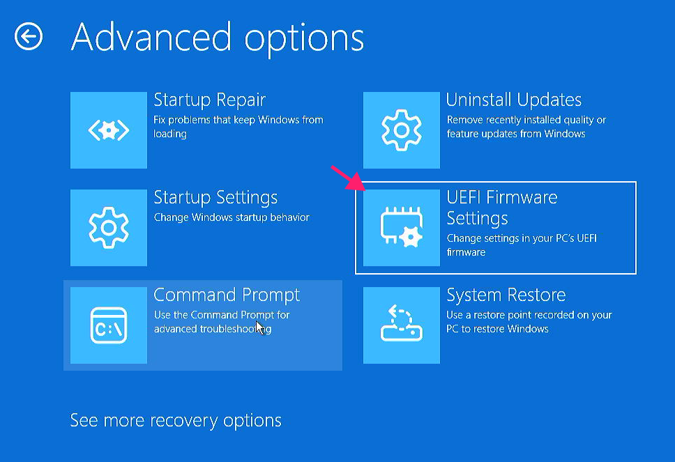 UEFI firmware settings