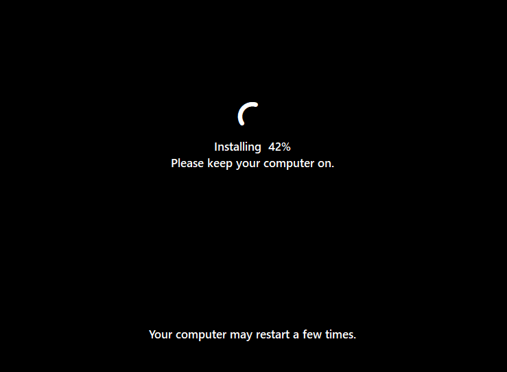 Windows 11 installing
