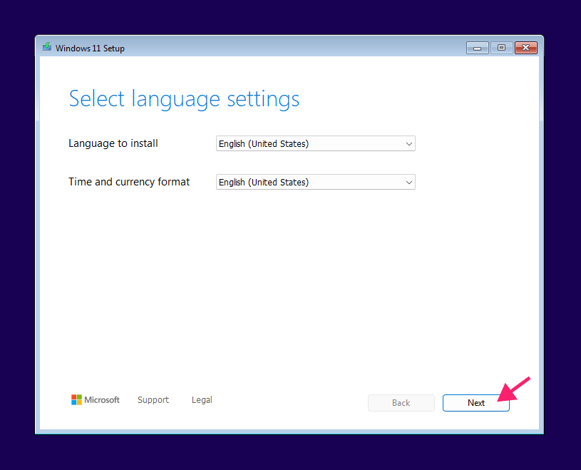 Windows 11 language setup