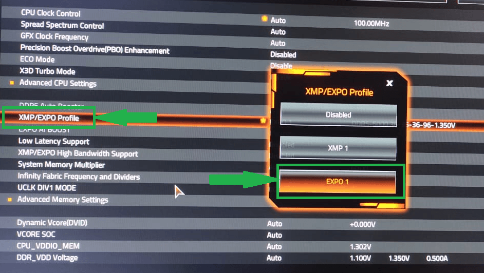 XMP profile