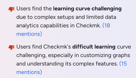 Checkmk users cons