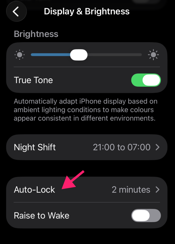 Auto-Lock settings on iOS Auto-Lock settings on iOS