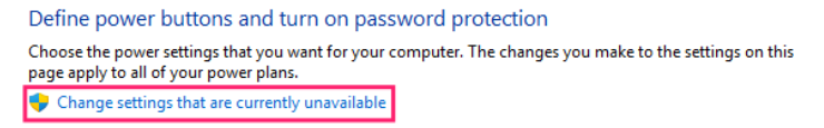 Change settings that are currently unavailable