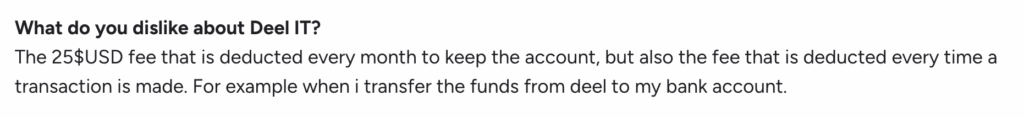 G2 user comment on Deel