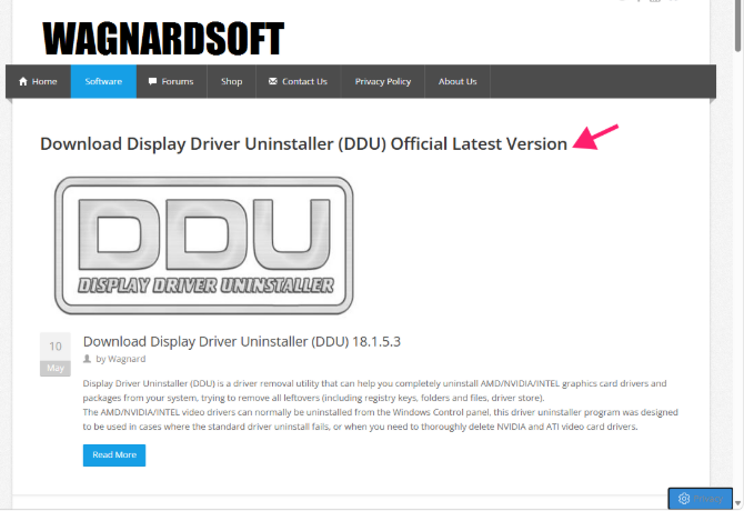 GPU manufacturer’s site