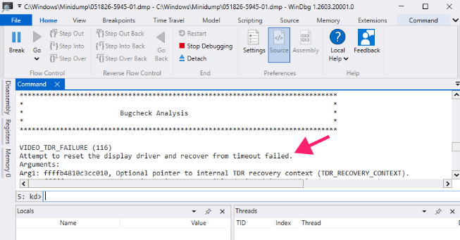 Inspect the report